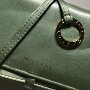 Bulgari lime green Clutch bag